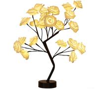 FUANA Veilleuse LED en forme de fleur alimentée par USB - Lampe de table douce et luisante pour décoration de chambre à coucher, chambre d'enfant et crèche - Idée d'éclairage d'ambiance romantique