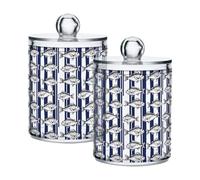 Fuauuyl Qtip Lot de 2 distributeurs de papier apothicaire en plastique pour salle de bain ou maquillage