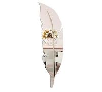 FUBESK 120 x 30 cm plus grand miroir moderne plume amovible décalcomanie art mural autocollant mural pour salle de sport, salon, chambre à coucher, décoration de la maison