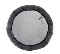 FUBESK Couvre-citerne de pluie en maille, filet réglable, housse de protection de collecteur de pluie avec cordon de serrage pour citernes d'extérieur - 120 cm, Noir, Polyester, Résistant à l'eau
