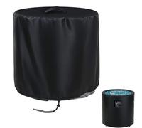 FUBESK Housse de four à pizza ronde en tissu imperméable 420D avec laminé | 22 mm ID, pour valves RA/RAV/RAVL, étanche llen et vis, argent