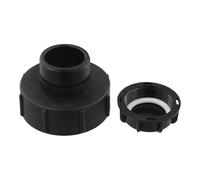 FUBESK Ibc Adaptateur de réservoir S100X8 vers S60X6 Filetage avec couvercle, étanche pour raccord en plastique pour récolte d'eau de pluie et jardin pour stockage de l'eau, pour démarreur noir pour