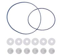 FUBESK Kit de courroie de rechange 9-100-1017 Blackmax 380 pour nettoyeur de piscine, comprend des courroies d'entraînement petites et grandes avec 6 vis de roue, pièces de réparation en polyuréthane