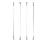 FUBESK Lot de 4 câbles de retenue de porte d'armoire de 20 cm, câble de retenue flexible en acier inoxydable pour limiteur tressé, limiteur de charnière pour limiter les balançoires de porte de