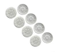 FUBESK Lot de 8 têtes de balai réutilisables en microfibre pour nettoyeur vapeur, lavables en machine, sols stratifiés en bois dur, s'attaque aux poils d'animaux et aux taches, 19 cm x 19 cm