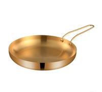 FUBESK Plateau de service carré en acier inoxydable finition dorée de 25 cm avec poignée pour planche à fromage, sushis, buffet, salle à manger à la maison (doré)