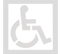 FUBESK Pochoir réutilisable en silicone pour handicap - 91,4 x 83,8 cm - Marquage précis sur l'asphalte et le béton - Modèle flexible résistant aux intempéries pour espaces handicapés