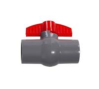 FUBESK Robinet à boisseau sphérique en PVC pour tuyau d'alimentation en eau avec douille adhésive coulissante 20, 25, 32, 40, 50 mm pour contrôle et arrêt du débit