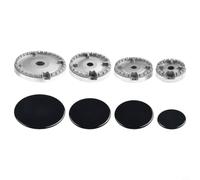 FUBESK Shabaf - Kit de remplacement pour couvercle de brûleur à gaz en fer, chauffage uniforme, options concaves et plates incluses (plat)