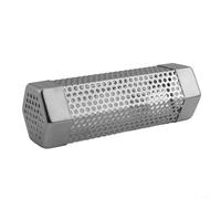 FUBESK Tube de fumée à granulés de barbecue de 15,2 cm en acier inoxydable - Grilles électriques froides à gaz et charbon de bois - Avec brosse de nettoyage et crochet - Génère une saveur de fumée