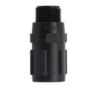 FUBESK Vanne réductrice de pression de 15 à 45 PSI pour tuyau d'arrosage, raccord à filetage interne et extérieur à six points, régulateur de pression d'eau en plastique noir (30 psi)