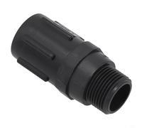 FUBESK Vanne réductrice de pression de 15 à 45 PSI pour tuyau d'arrosage, raccord à filetage interne et extérieur à six points, régulateur de pression d'eau en plastique noir (15 psi)