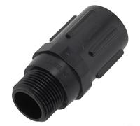 FUBESK Vanne réductrice de pression de 15 à 45 PSI pour tuyau d'arrosage, raccord à filetage interne et extérieur à six points, régulateur de pression d'eau en plastique noir (45 psi)