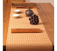 FUDANLI Chemin de Table Extra Large 50/ 60cm Chemin de Table en Bambou, Style Japonais Tapis de Thé Antidérapants pour Tables Basses Restaurant, Napperon Anti-Chaud (Size : 50x210cm/19.7x82.7in)
