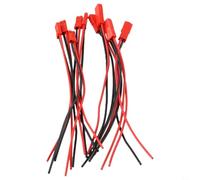 für jst Lot de 2 broches de 200 mm de câble noir pour connecteur jst 2 pôles pré-assemblé 200 mm câble de raccordement électrique pour jst 2 broches 200 mm de long pour jst femelle paire 200 mm 22 AWG