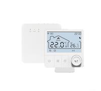 für tuya Smart WiFi Thermostat mural pour chaudière, contrôle précis de la température, boîtier ABS, 10 x 9,7 x 2,3 cm, blanc, installation facile, contrôle à distance par application (modèle regular)