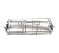 FUFRE Panier de Cuisson Tourne Broche d'acier Inoxydable, Grille Poisson Barbecue, Panier de Cuisson Plat pour Viande Poisson Fruits et Légumes Pain, pour Barbecue et Four (31,6x12,6x5cm)
