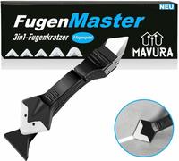 FugenMaster Outil de matage silicone Racloir Nettoyeur Lisseur de joints Enleveur 3-1