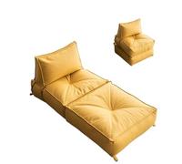 FUHAI-666 Canapés Canapé Paresseux Pliable, inclinable Simple avec Dossier, Chaise Longue de Sol Tatami(Yellow)