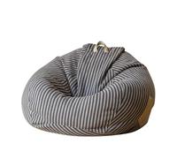 FUHAI-666 Canapés Pouf à Motif rayé avec Poche latérale for Salon, Chambre Coucher et Balcon(Blue,Grand)