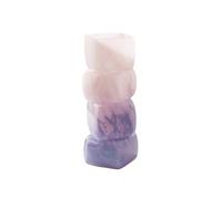 FUHAI-666 Vase à Fleurs Vase en Verre dégradé Double Couleur, décoration Artistique for Salon, Design de Luxe léger(Purple,Moyen)