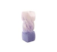 FUHAI-666 Vase à Fleurs Vase en Verre dégradé Double Couleur, décoration Artistique for Salon, Design de Luxe léger(Purple,Petit)