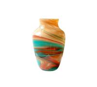 FUHAI-666 Vase à Fleurs Vases en Verre colorés de décoration d'événement Grand Vase décoratif Artistique 28cm(Orange)
