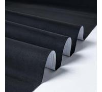 Fuhrwerkdesign® Film adhésif en tissu microfibre - Aspect daim - Autocollant - Tissu auto - Extensible - Velours - Cuir synthétique - Imitation daim (Noir, 50 cm x 150 cm)