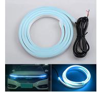 FUIENKO-Bande lumineuse LED flexible et étanche pour capot de voiture, éclairage d'ambiance décoratif, 12 V (bleu glacier, 1,8 m)