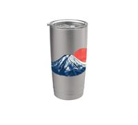 Fuji montagne sakura Japon zen origami esthétique Gobelet isotherme en acier inoxydable double paroi