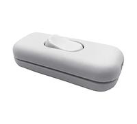 FUJIE Interrupteur Bi-polaire 6A 250V fil Electrique Souple Interrupteur pour Lampe, Blanc