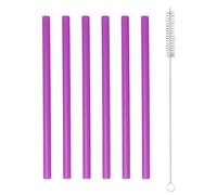 Fukaisu 6pcs Remplacement Paille pour Owala FreeSip Sway 30oz Bouteille d'Eau, Pailles en Plastique avec Brosse Nettoyage Accessoires Réutilisables pour Owala Bouteilles Isothermes (Violet)