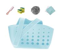 Fukamou Étagère à éponge pour évier en Silicone,Porte-éponge pour Organisateur d'évier - Porte-éponge Organisateur d'évier pour Cuisine,Cintre à Vaisselle avec Sangle réglable, Panier Organisateur de