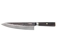 Fukito - Couteau de Chef 20 cm - Lame Damas VG10 Ultra Tranchante - Manche Bois d'Ébène - Couteau de Cuisine Polyvalent