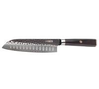 Fukito - Couteau Santoku 17 cm - Acier Damas VG10 - Manche en bois d’ébène - Tranchant précis et durable - Couteau de Cuisine Polyvalent