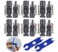 FULARR® 6 Paire Professionnel Mâle Femelle Solaire Panneau Câble Connecteur, avec 2Pcs Solaire Connecteur Wrench, pour Solaire Panneau Photovoltaïque Système