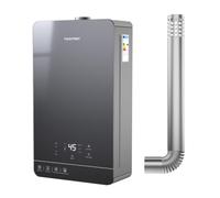 Fulgutonit Chauffe-eau à Gaz 16L,Sans Réservoir,Température Constante | Commande Tactile, Débit Variable 16/13/10 L, Protection Antigel, Compatible Butane/Propane, Alimentation 220V