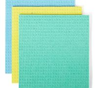 Full Circle Home Chiffons éponge SQUEEZE - Produits de Nettoyage - Ensemble de 3 - Torchon - Lingettes Réutilisables - Durable