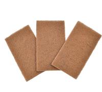 Full Circle Neat Nut Éponge à récurer en noix - Set de 3 Eponges de Nettoyage en Coquilles de Noix et PET recy ompostable - 14 x 8 cm x 0,64 cm, Marron