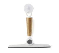 Full Circle - Raclette De Douche Pivotante Hang Tight avec Ventouse | Tête pivotante, ventouse et crochet, manche en bambou, rangement compact, vitres et miroirs