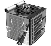 Full Mesh Outside AC Unit Cover 36x36x39 Waterproof Roll-Up Top | 36x36x39 inch PVC mesh and Oxford cloth AC cover with a waterproof roll-up top for all-season outdoor protection.