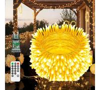 fullarrive Guirlande Lumineuse Extérieur 45M, 400 LED IP44 Etanche - Guirlande Guinguette Blanc Chaud avec Télécommande et Minuterie, 8 Modes d’Éclairage pour Jardin, Terrasse, Mariage, Maison