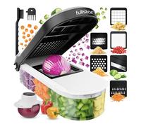 Fullstar Pro Core - Coupe Légumes, Mandoline Cuisine et Râpe - 6 Lames | Découpe Julienne & Râpeuse à Légumes et Fromage - Coupe Oignon & Frites Multifonctions - Cuisine Accessoires (6-en-1, Blanc)