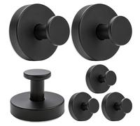 Fulushouxi 6 Pcs Crochet Ventouse Puissante en Acier Inox, Noir