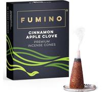 Fumino Cônes Encens Naturel Parfum Cannelle Pomme Clou de Girofle - 15 Cônes Encens Frais Masala Agarbatti Joss Smoke - Fragrances pour Relaxation, Méditation, Détente et Décoration Intérieure