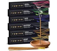 Fumino Encens Baton Lot 6 Boîtes 84 Bâtonnets (90g) Essentiels Naturels Frais Faits Main, Senteur Masala Agarbatti Joss pour la Relaxation et la Méditation - Encens Japonais Tierra Zen - Encensoir