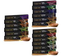 Fumino Encens Baton Méga-Pack de 18 Boîtes 252 Bâtonnets (90g) Faits Main, Senteur Masala Agarbatti Joss pour la Relaxation et la Méditation - Encens Japonais Tierra Zen - Encensoir