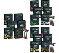 Fumino Encens Cone Naturels Faits Maison Méga-Pack de 18 boîtes de 270 cônes (90g) Masala Agarbatti Joss pour la Relaxation et la méditation, décoratiAon intérieure - Enscens - Encensoir