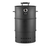 VEVOR Fumoir, 470 mm, gril à charbon de bois, gril fumé, BBQ-Smoker, tonneau de gril en acier revêtu avec 2 grilles, 1 barre de suspension, 6 crochets & thermomètre, idéal pour les fêtes, le jardin &