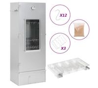 vidaXL Fumoir avec générateur de fumée froide Acier galvanisé Argent G